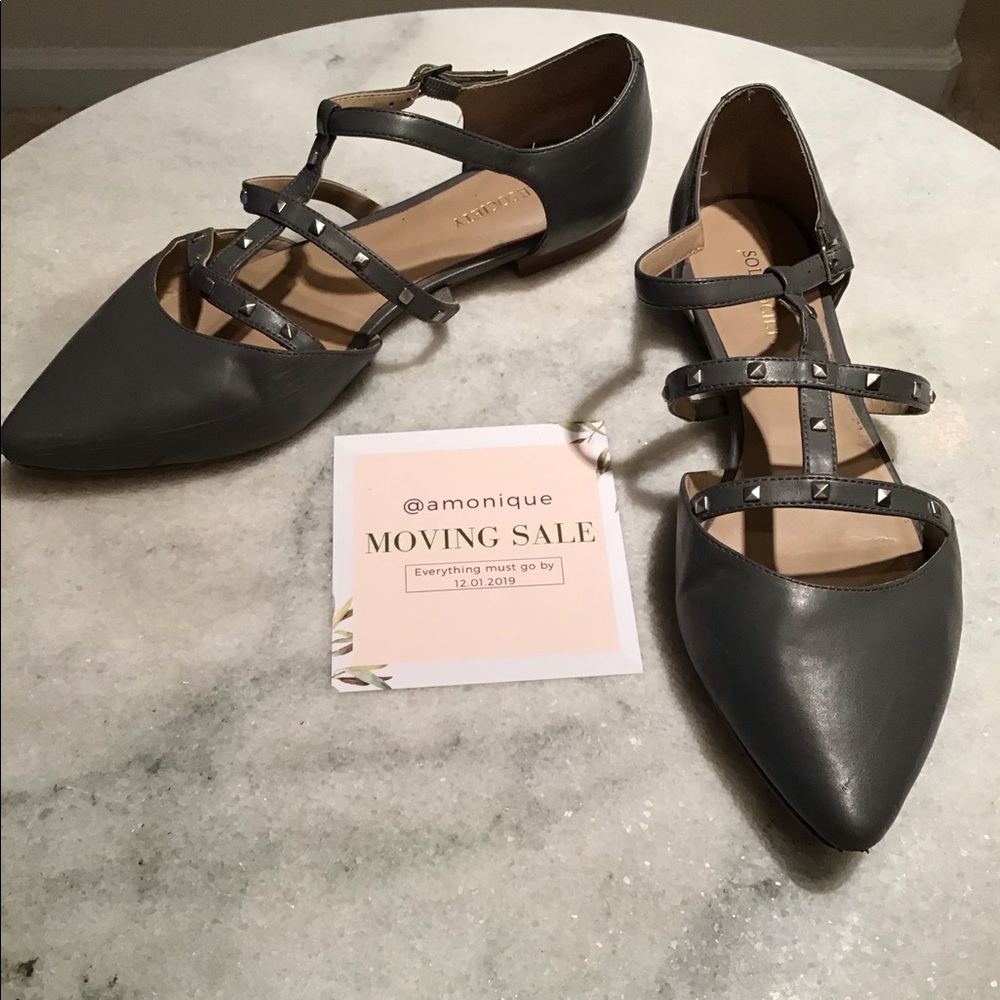 gray Sole Society flats